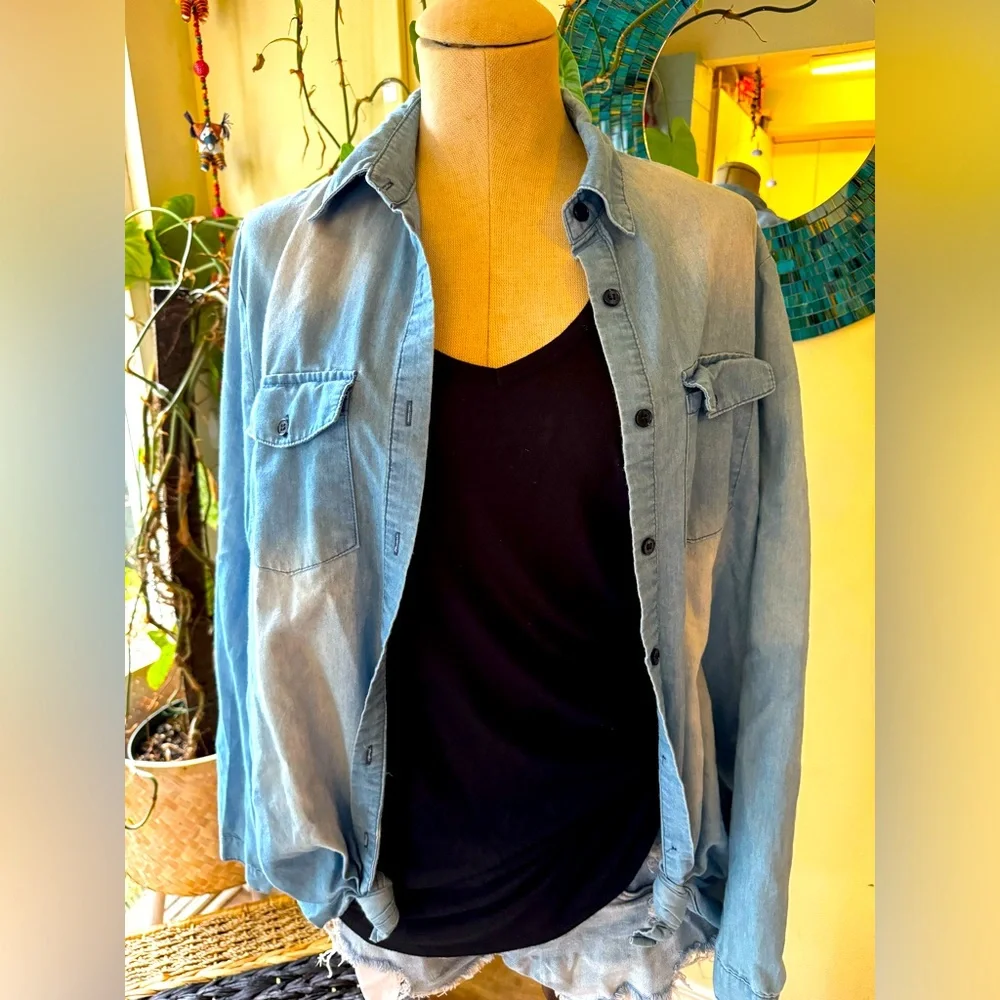 Denim Aztec button up - Picture 2 of 2